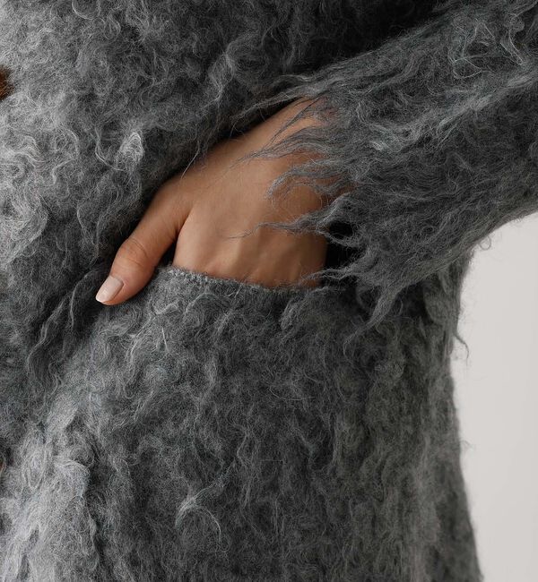 abahouse mavie「【スタッフ人気No1】シャギー起毛カーディガン/ニット/軽量/ガーリー/ふわふわ」|カーディガン|