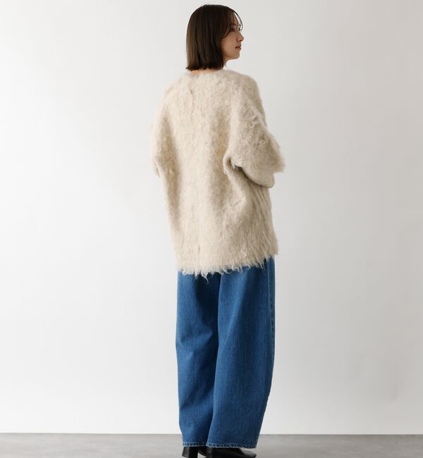 abahouse mavie「【スタッフ人気No1】シャギー起毛カーディガン/ニット/軽量/ガーリー/ふわふわ」|カーディガン|