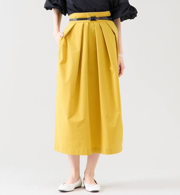 TIARA「タックコクーンスカート（セットアップ可）」|スカート|マスタード