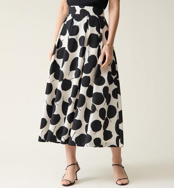 TIARA「リーフドットプリントスカート（セットアップ可）」|スカート|アイボリー