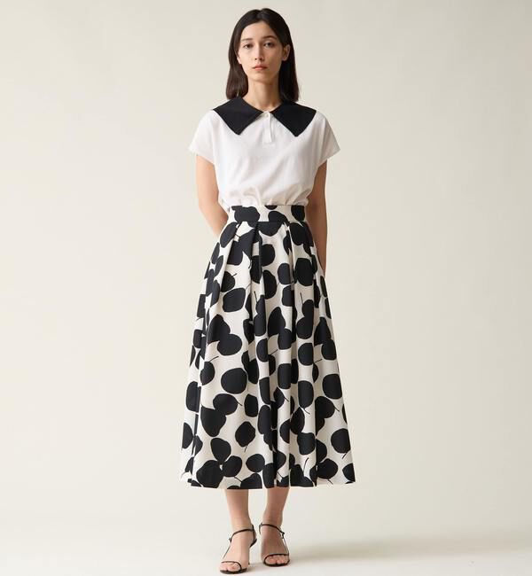 TIARA「リーフドットプリントスカート（セットアップ可）」|スカート|