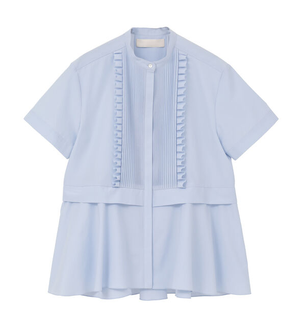 TIARA「【MARILYN MOON/マリリンムーン】フロントフリルブラウス（4262-168）」|シャツ・ブラウス|サックス