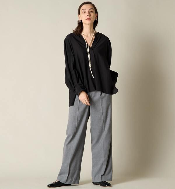 Liesse「パフスリーブスキッパーブラウス」|シャツ・ブラウス|