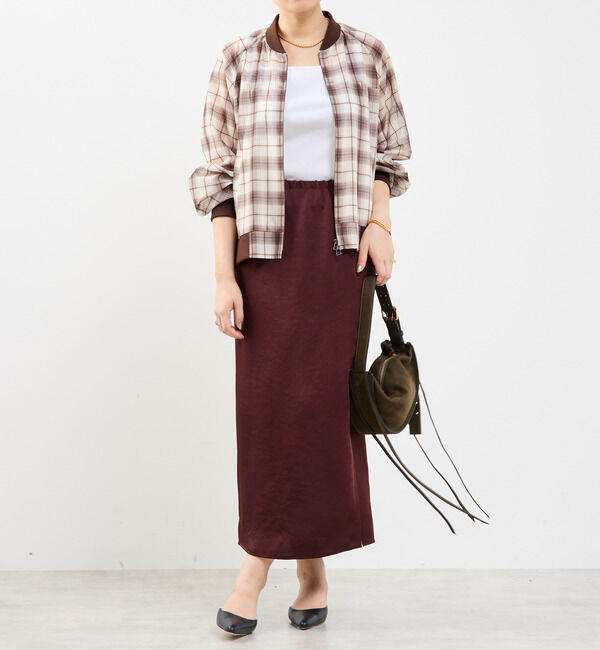 Soffitto「チェック柄シアーブルゾン」|ブルゾン・スタジャン|