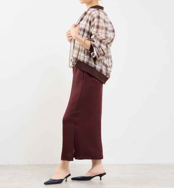 Soffitto「チェック柄シアーブルゾン」|ブルゾン・スタジャン|