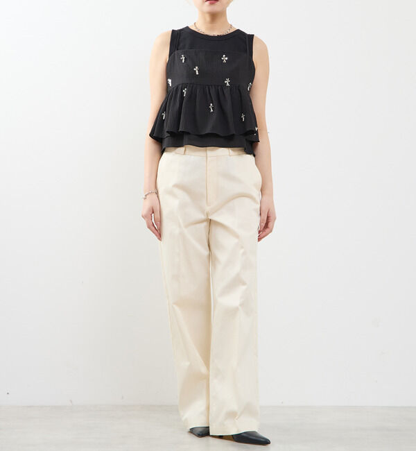 SOFFITTO「【ATELIER EDITION/アトリエ エディション 】ビジューキャミソール」|キャミソール|