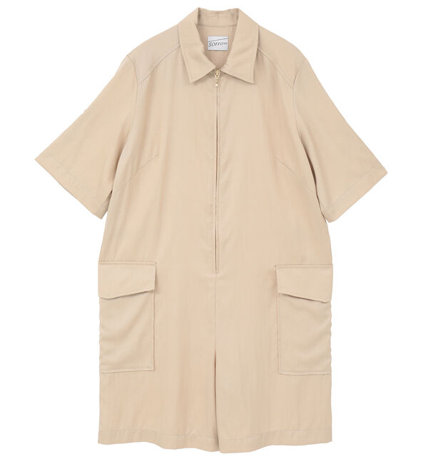 SOFFITTO「《接触冷感》フロントファスナーサロペット」|オールインワン|