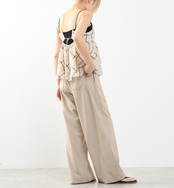 SOFFITTO「【A_/エース】シアーチェックキャミソール」|キャミソール|