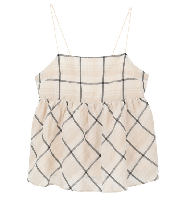 SOFFITTO「【A_/エース】シアーチェックキャミソール」|キャミソール|