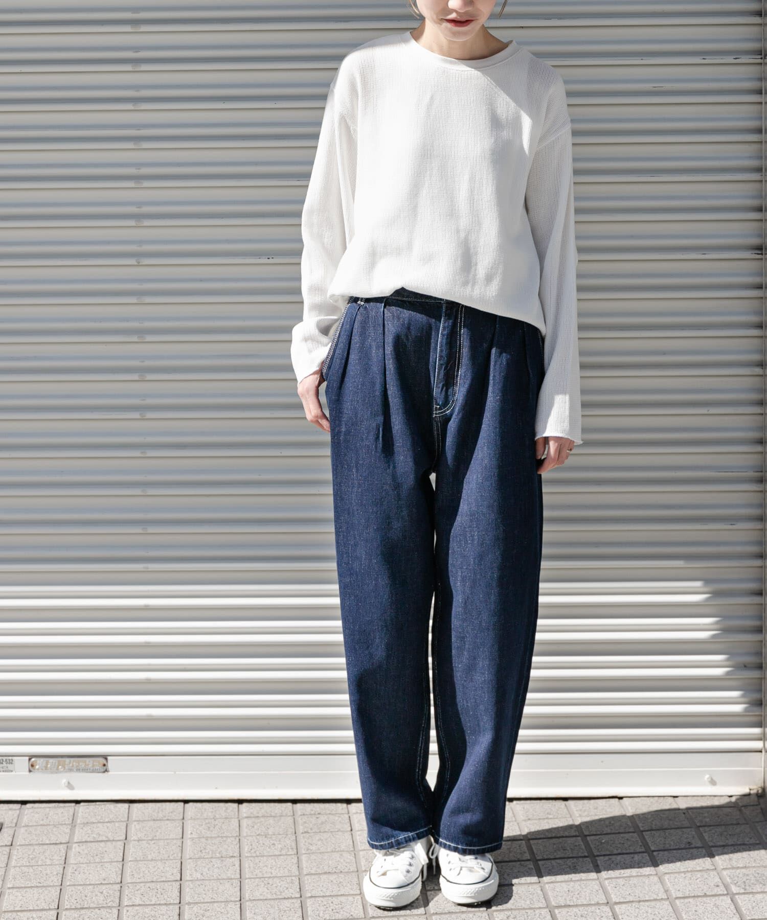 URBAN RESEARCH DOORS「FORK&SPOON　メッシュロングスリーブプルオーバー」|Tシャツ・カットソー|