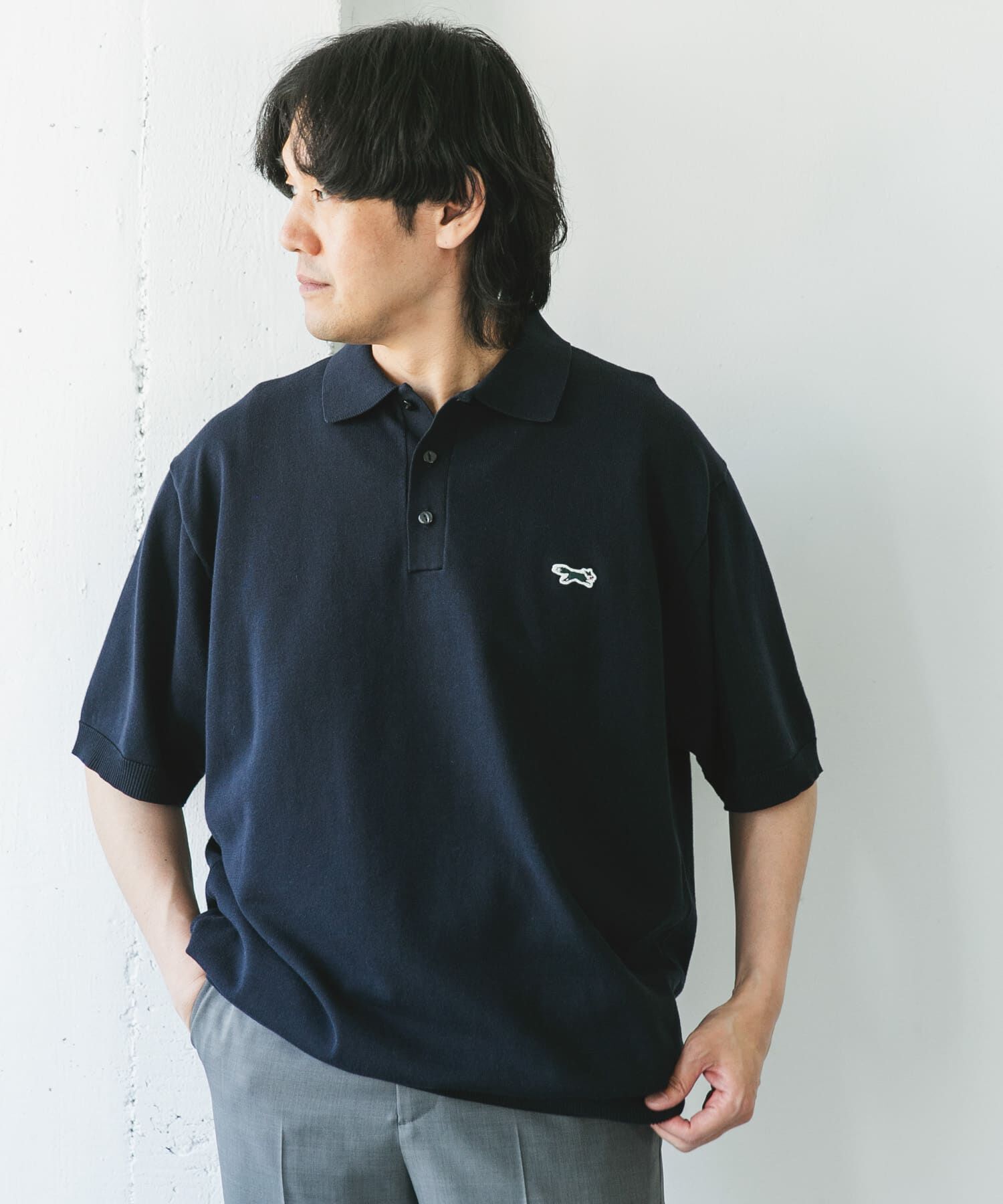 URBAN RESEARCH DOORS「『XLサイズ/WEB限定』『別注』PENNEYS&times;DOORS　THE FOX ハイゲージ ニットポロ」|ポロシャツ|