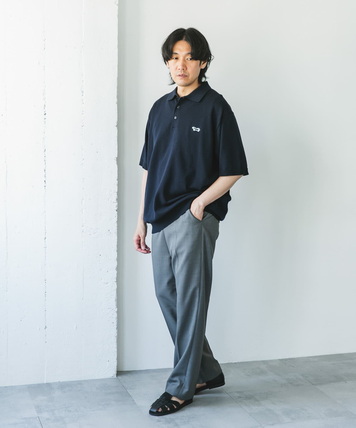 URBAN RESEARCH DOORS「『XLサイズ/WEB限定』『別注』PENNEYS&times;DOORS　THE FOX ハイゲージ ニットポロ」|ポロシャツ|