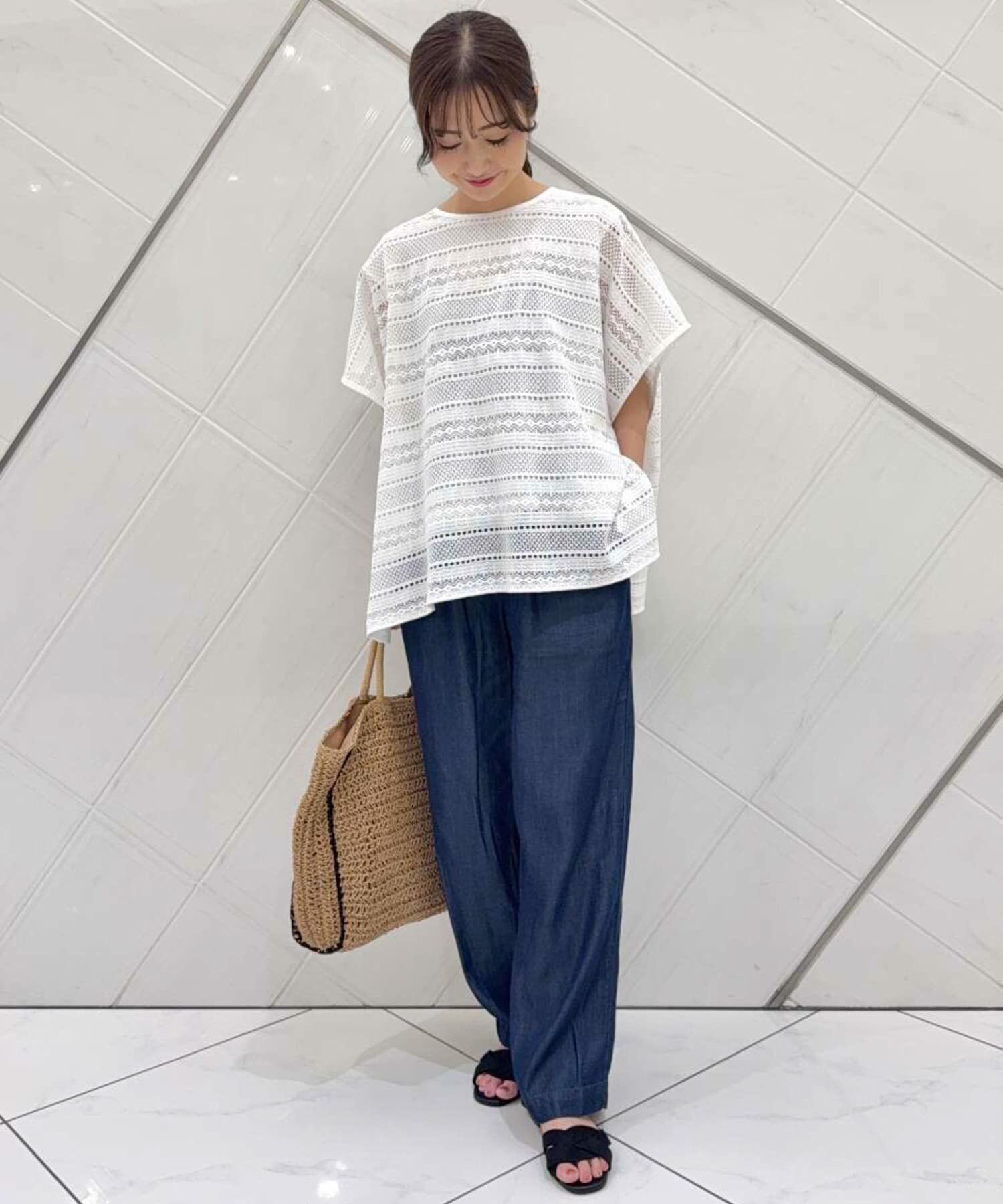 URBAN RESEARCH DOORS「リヨセルデニムイージーパンツ」|デニム|