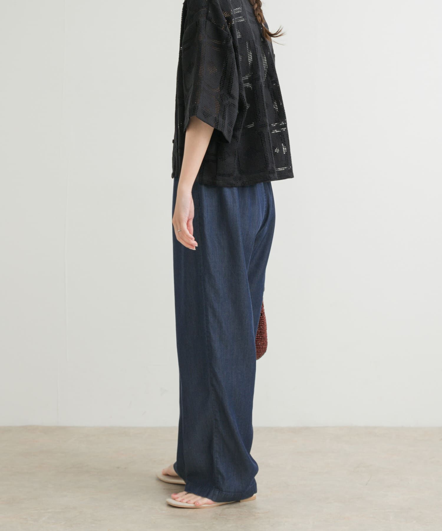 URBAN RESEARCH DOORS「リヨセルデニムイージーパンツ」|デニム|