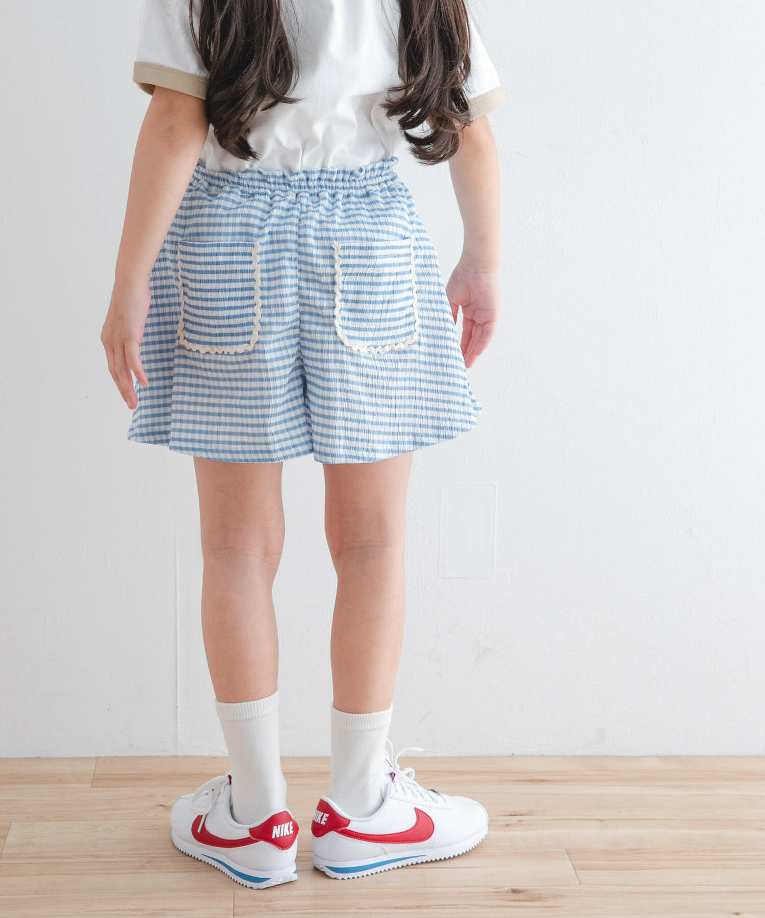 URBAN RESEARCH DOORS「チェックフレアキュロット(KIDS)」|その他|ブルー