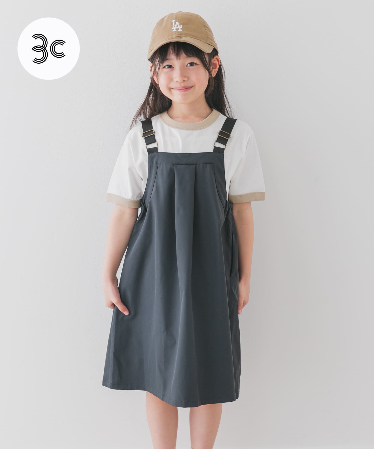 URBAN RESEARCH DOORS「『親子リンク』『UR TECH POLIsh POLI』撥水ワンピース(KIDS)」|ワンピース|チャコールグレー