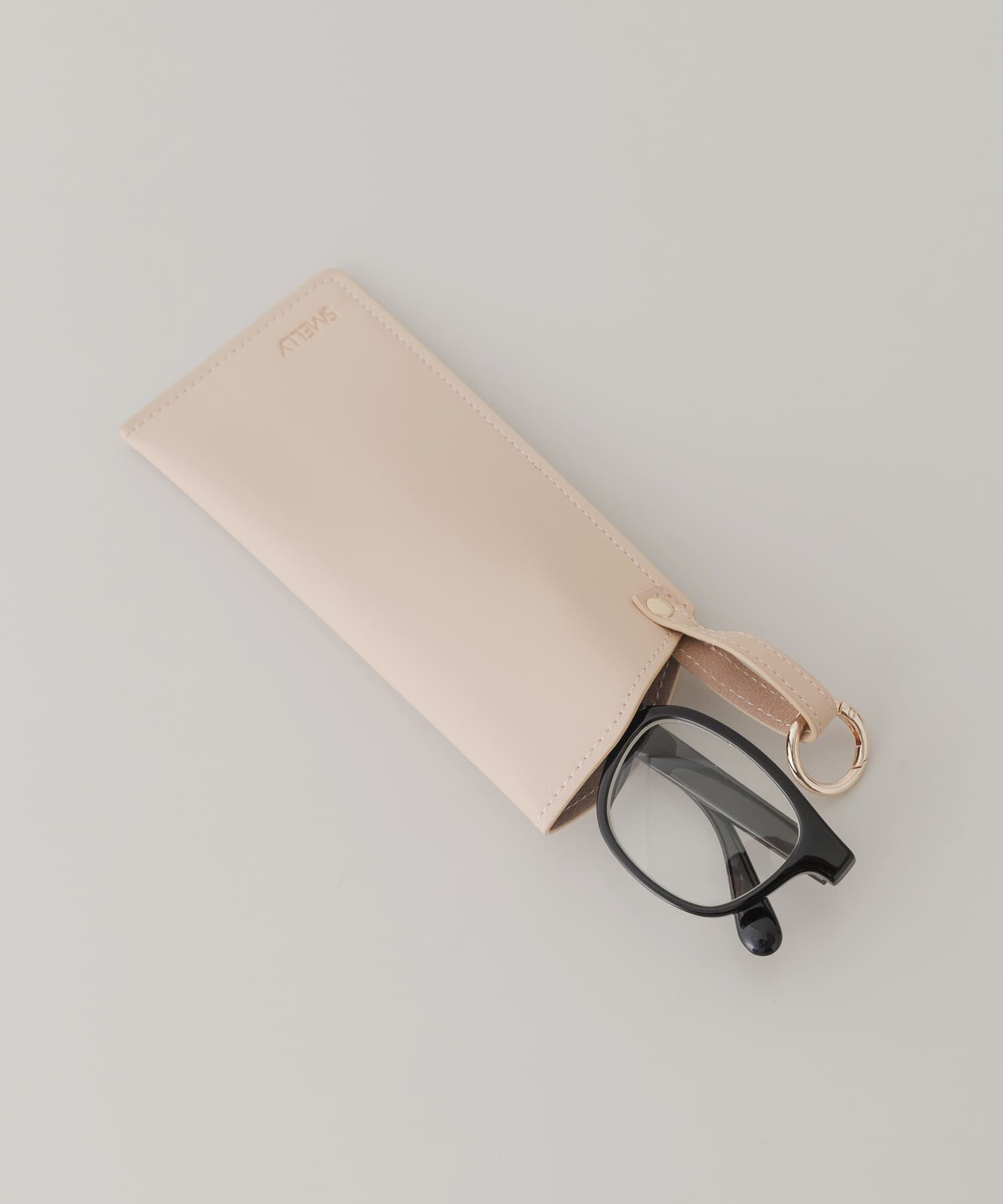 SMELLY「メガネケース」|ポーチ|ベージュ