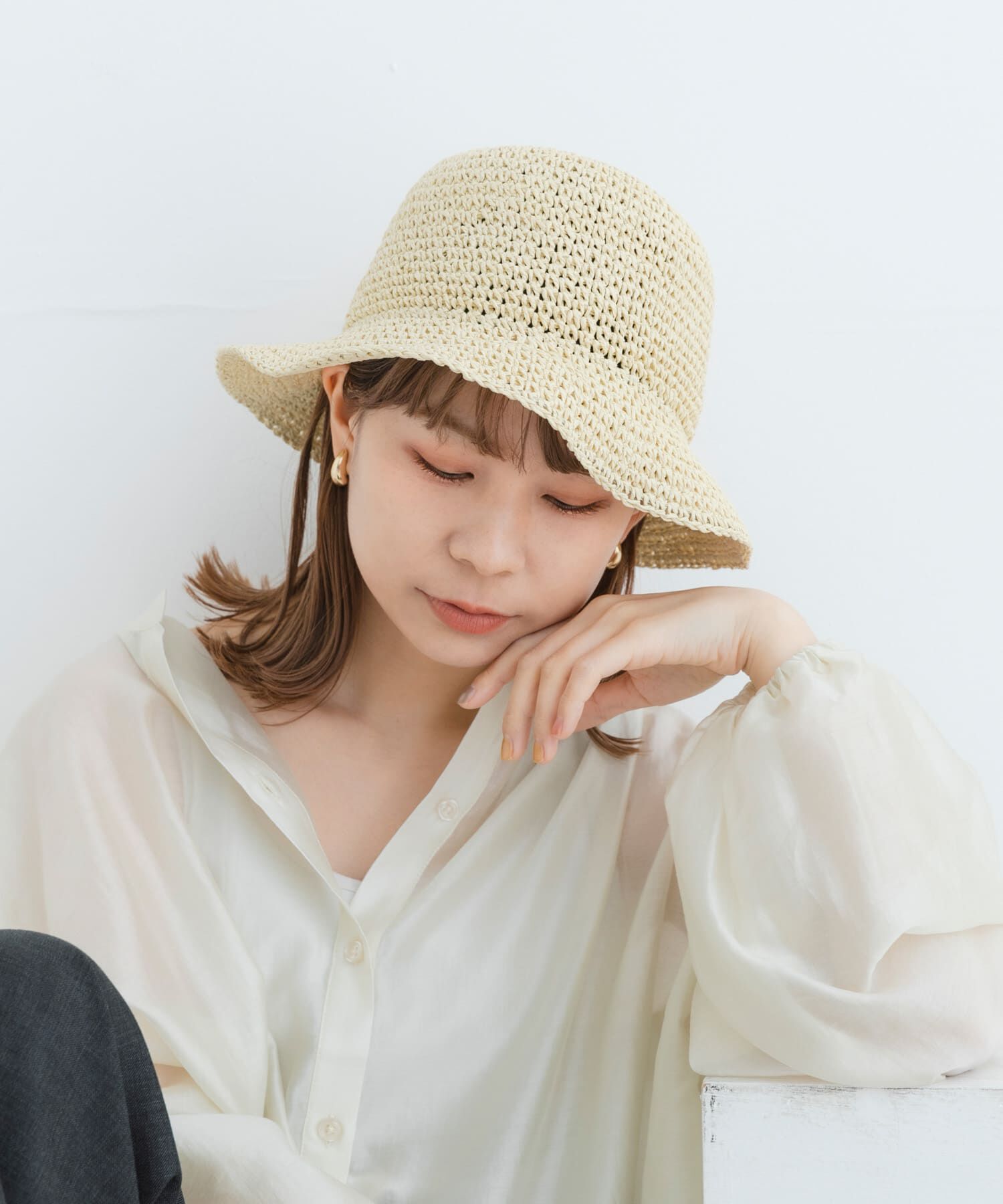 SMELLY「ムジペーパーチューリップハット」|ハット|