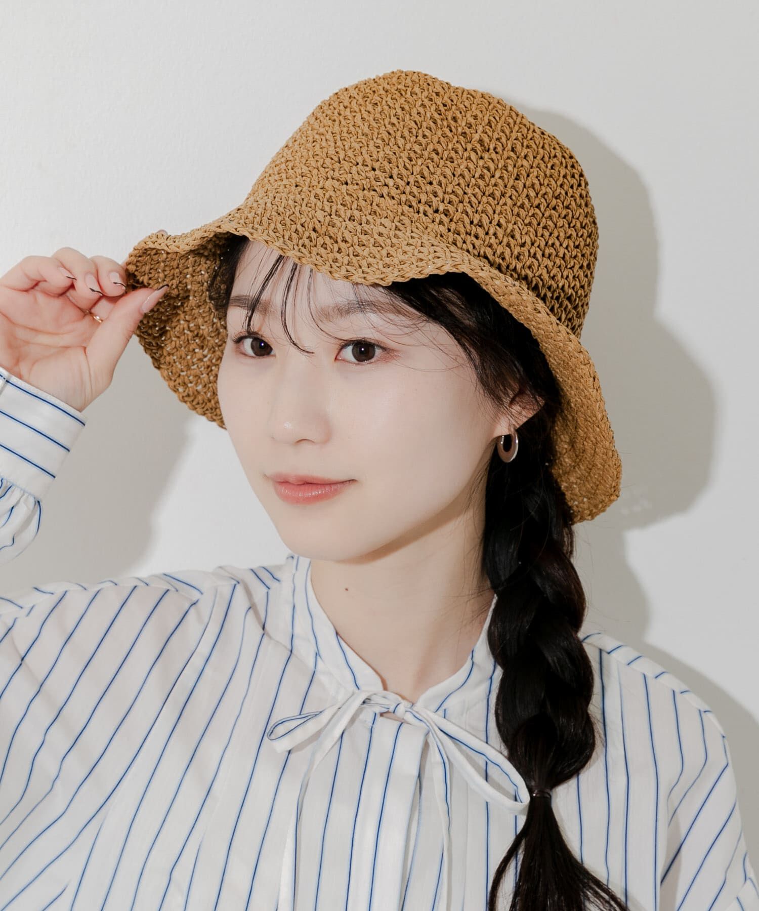 SMELLY「ムジペーパーチューリップハット」|ハット|ベージュ