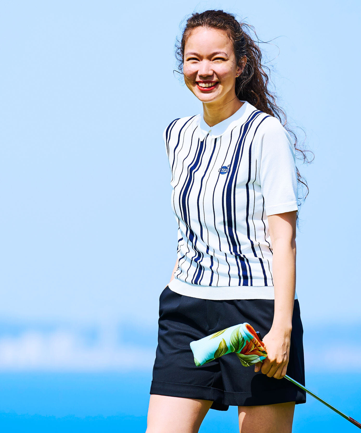 Sonny Label 「OOPS　ストライプ半袖ポロシャツ」|ポロシャツ|