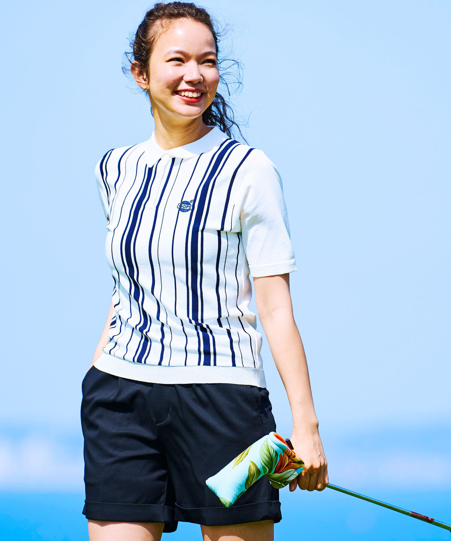 Sonny Label 「OOPS　ストライプ半袖ポロシャツ」|ポロシャツ|