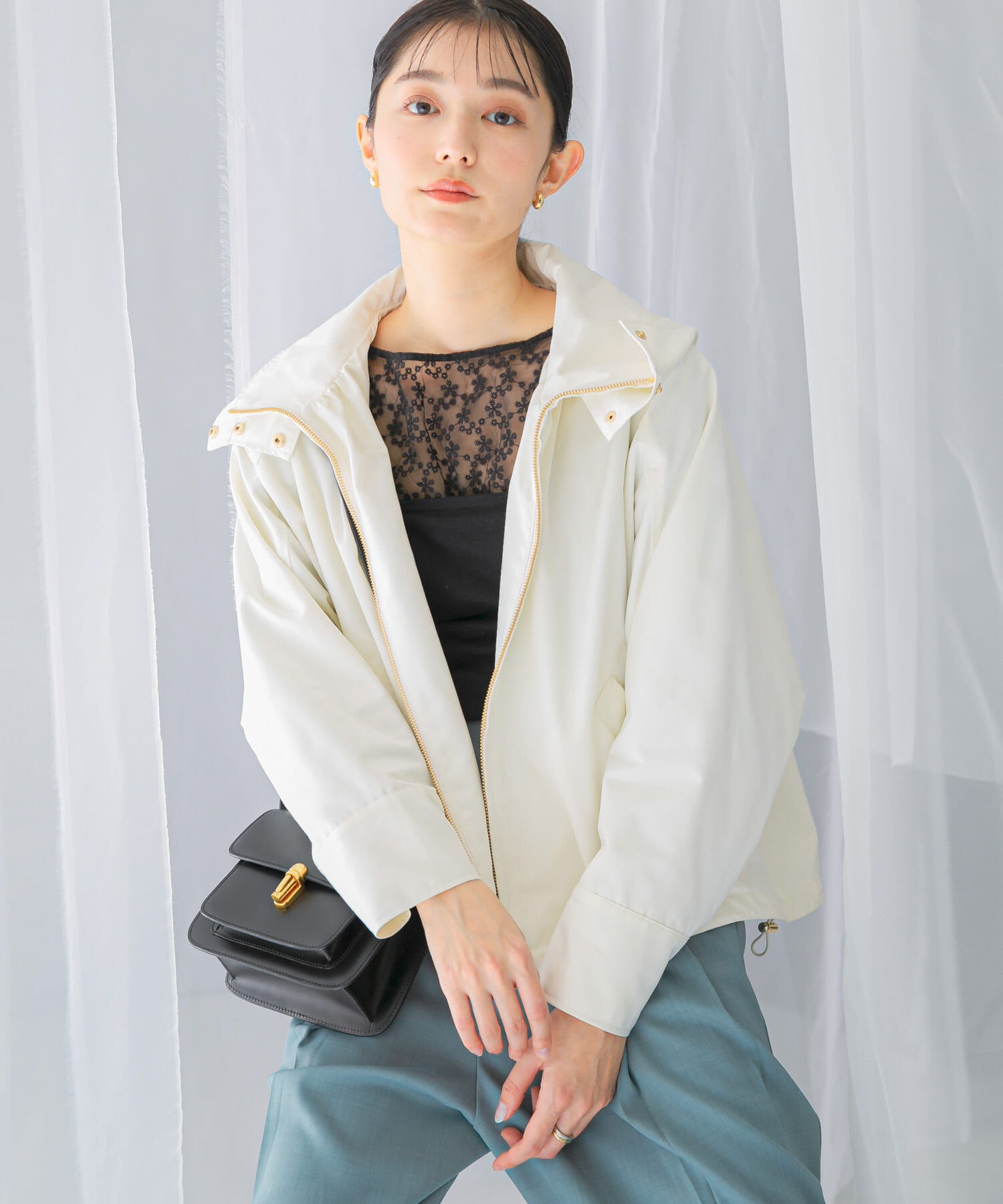 URBAN RESEARCH ROSSO「『WEB限定』フードマウンテンパーカー」|アウトドア|アイボリー