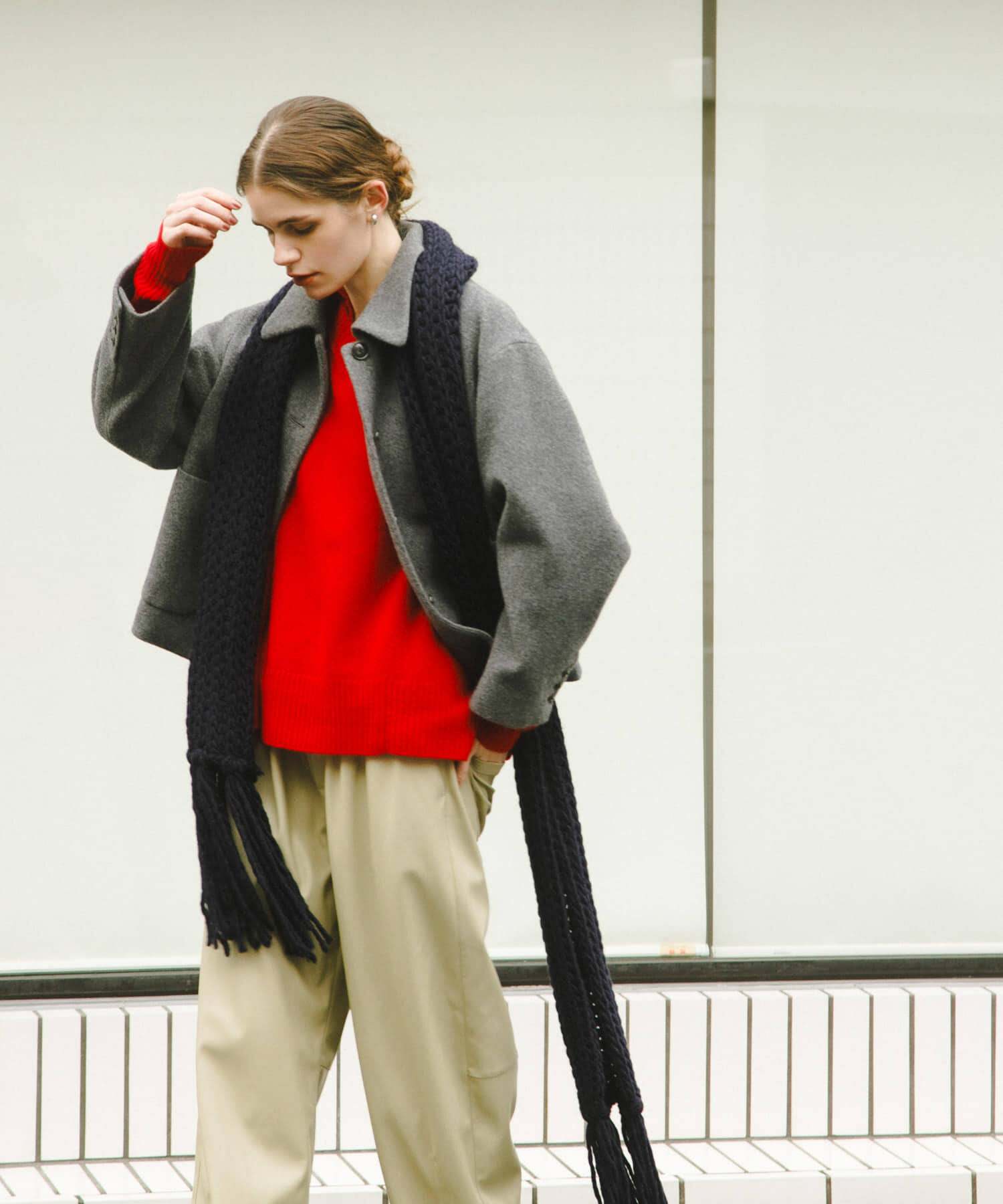 URBAN RESEARCH「Fratelli Talli　フリンジニットマフラー」|マフラー|