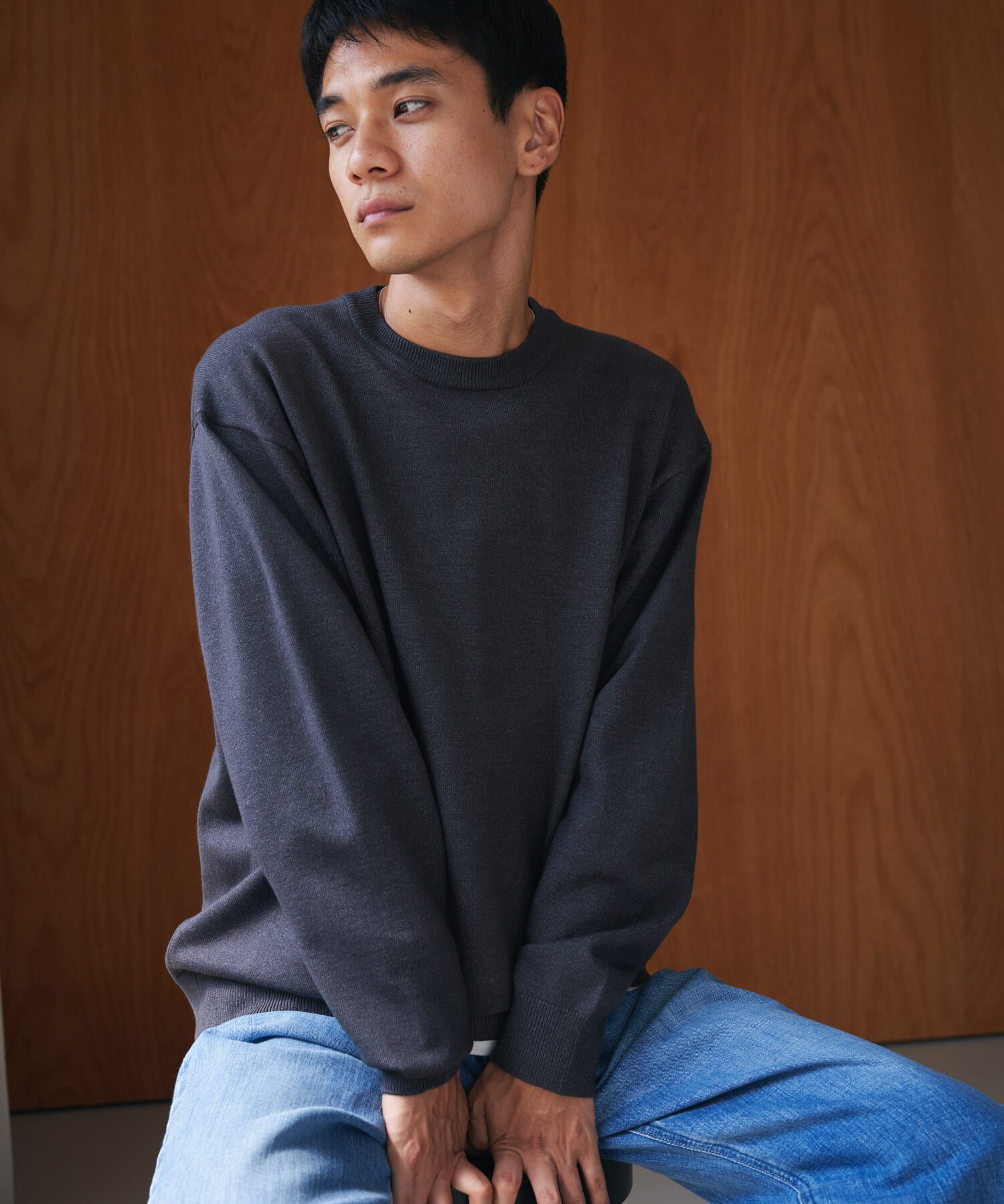 URBAN RESEARCH DOORS「『仁村紗和さん着用』『UR TECH 200日ニット』クルーネック」|ニット・セーター|