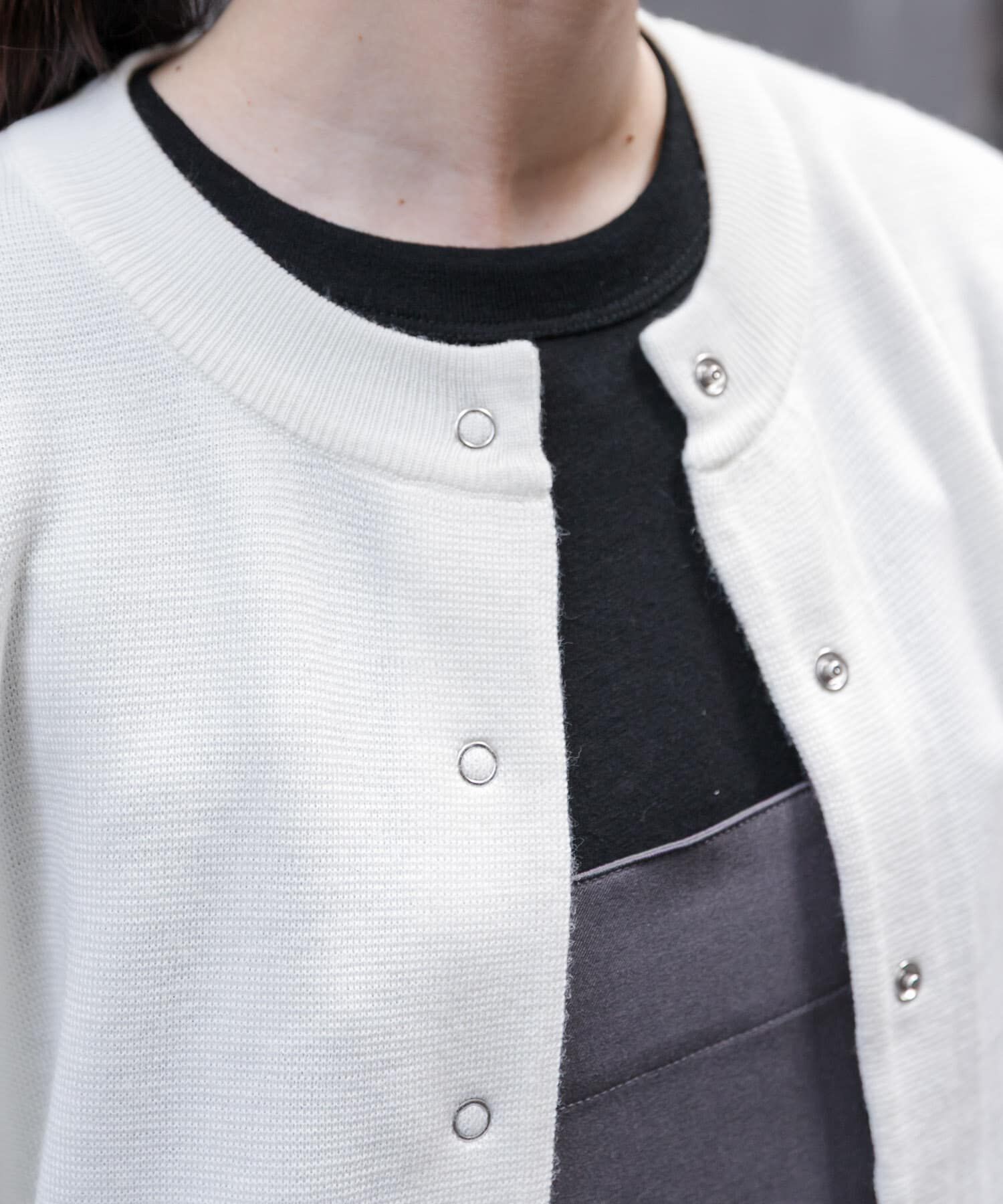 URBAN RESEARCH DOORS「FORK&SPOON　ミラノリブクルーネックカーディガン」|カーディガン|