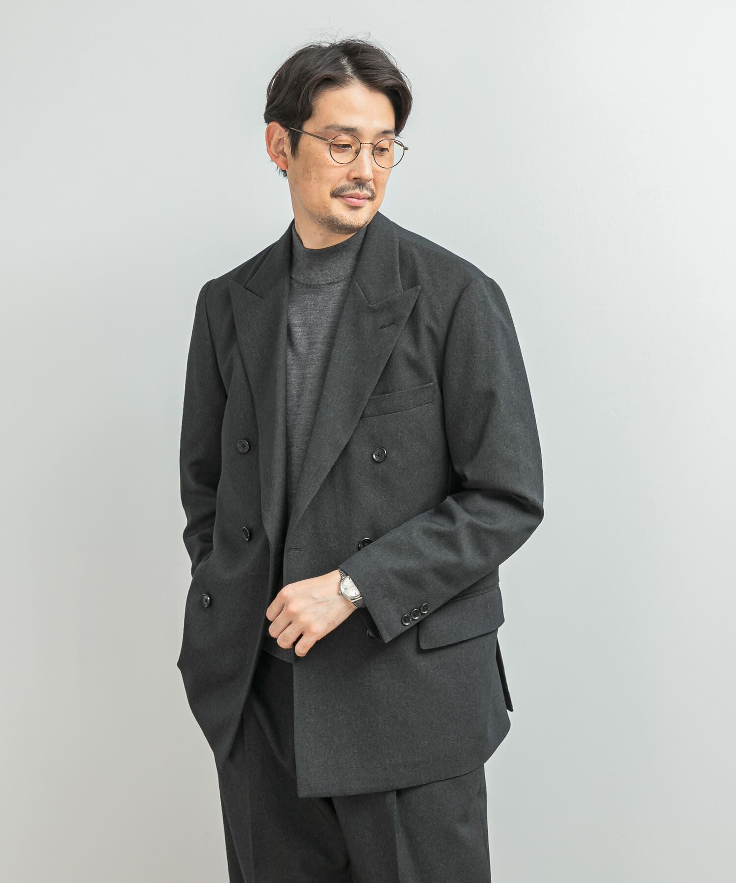 URBAN RESEARCH DOORS「LIFE STYLE TAILOR　マシンウォッシャブルハイゲージモックニット」|シャツ・ブラウス|
