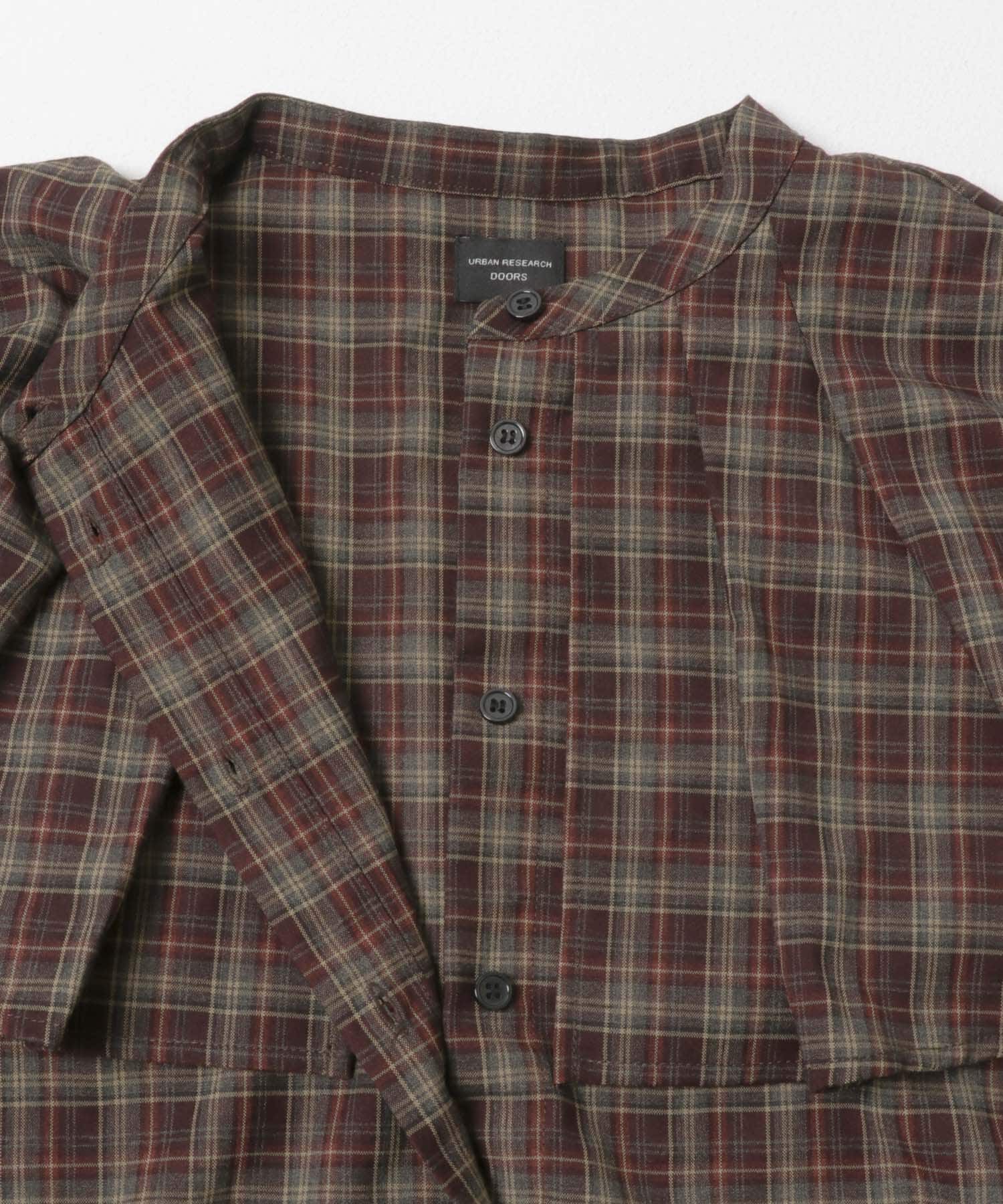 URBAN RESEARCH DOORS「チェックケープフリルブラウス」|シャツ・ブラウス|