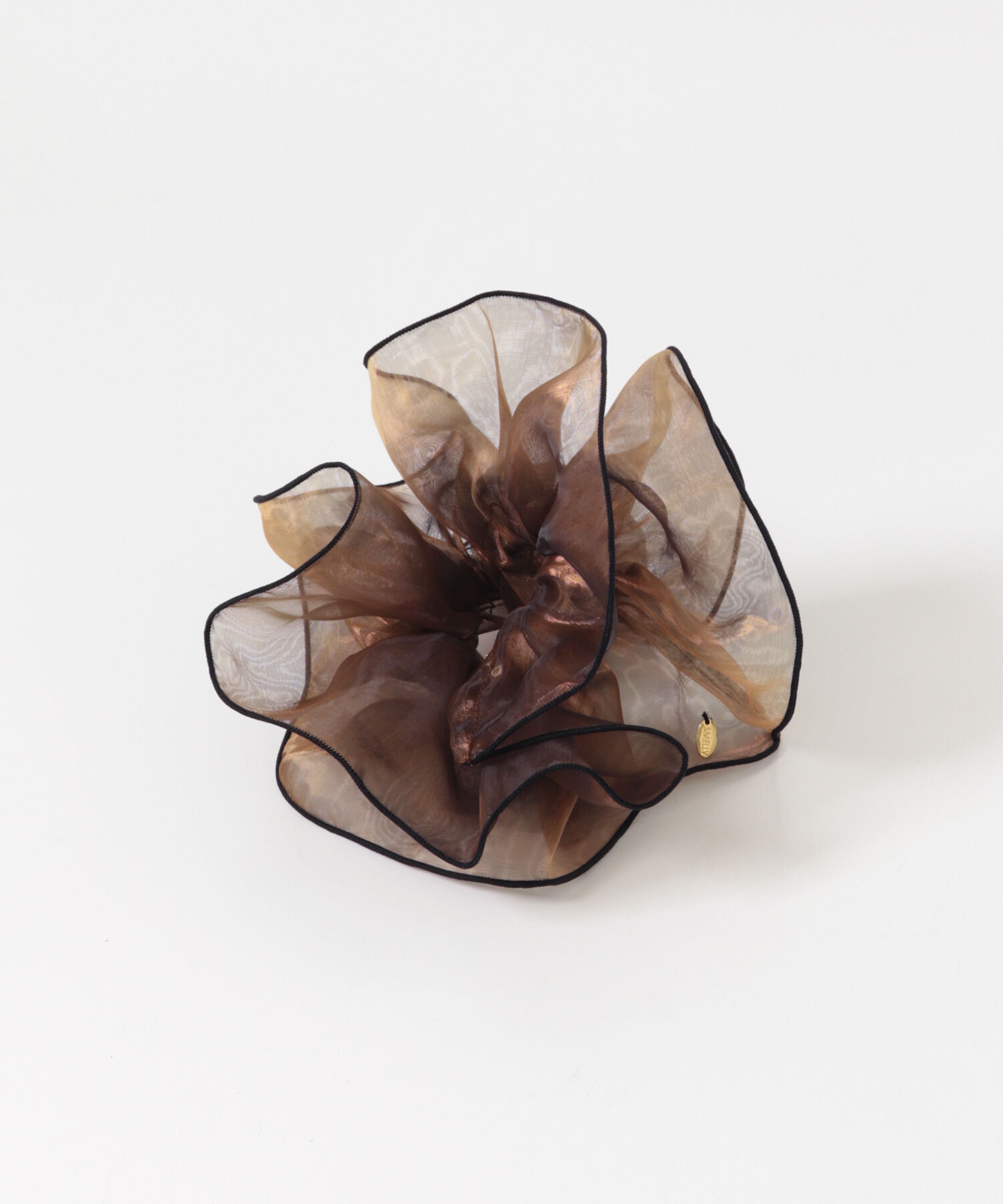 SMELLY「バイカラーシアーボリュームシュシュ」|ヘアゴム・シュシュ|