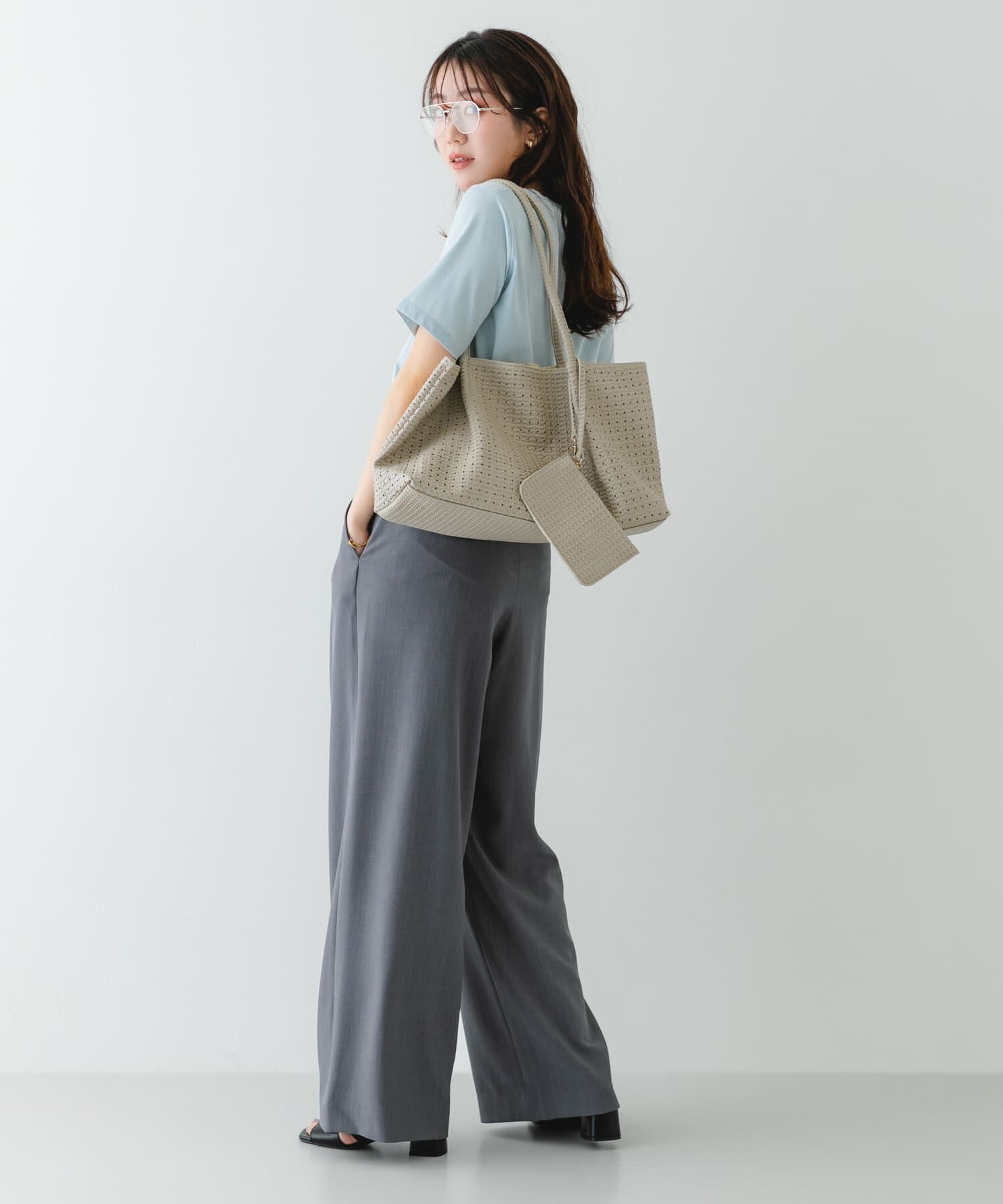 RODE SKO「ポーチ付パンチングラージトートバッグ」|トートバッグ|