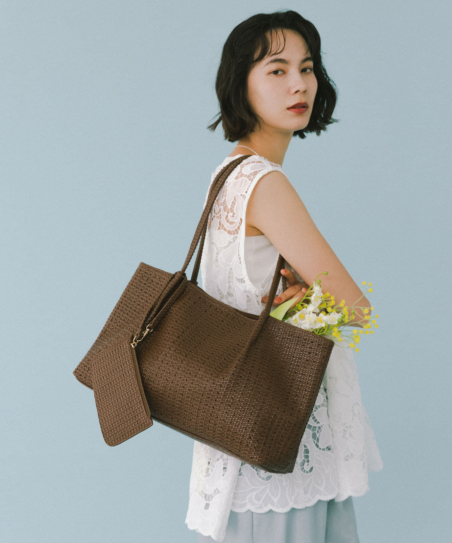 RODE SKO「ポーチ付パンチングラージトートバッグ」|トートバッグ|