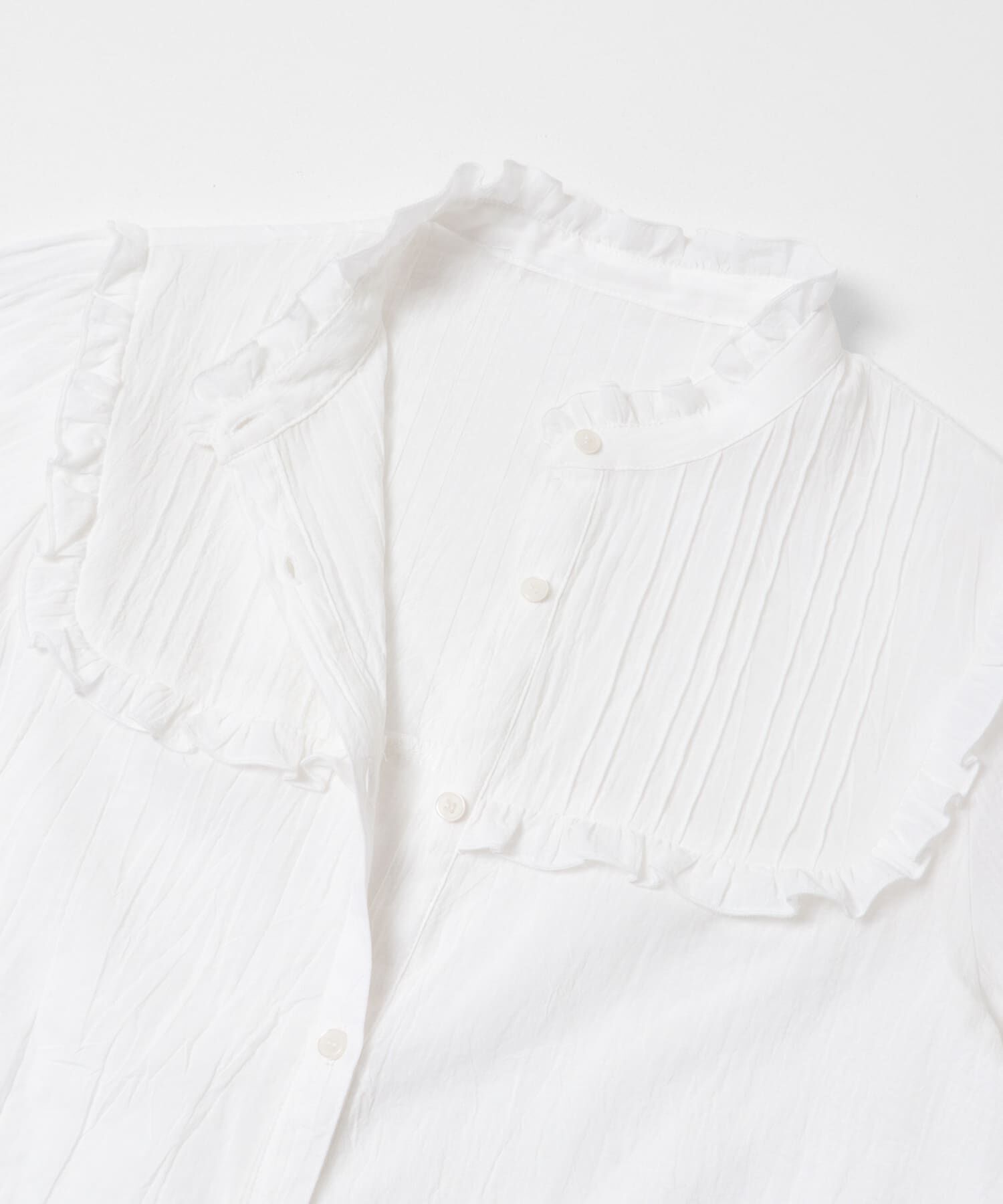 Sonny Label 「『WEB限定』スタンドカラーピンタックフリルシャツ」|シャツ・ブラウス|