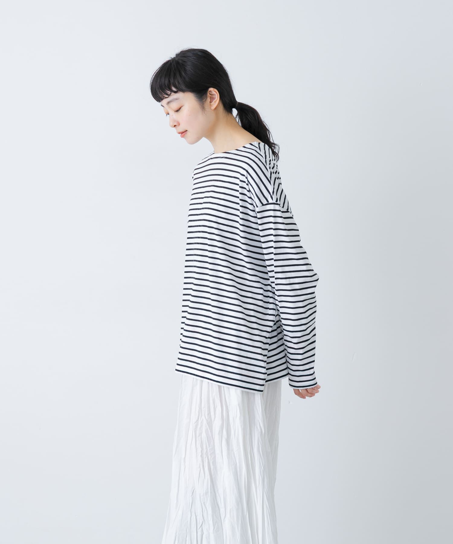 かぐれ「ハイツイストボーダーカットソー」|Tシャツ・カットソー|