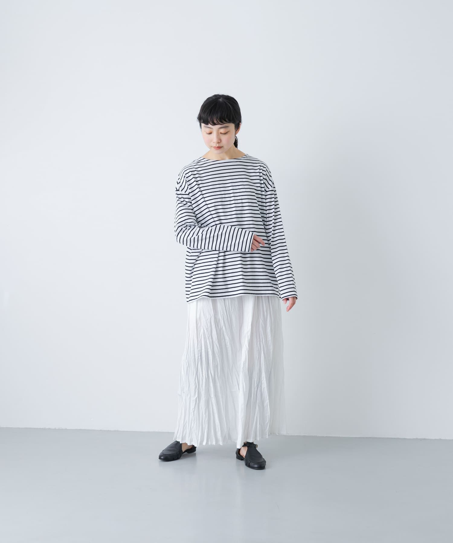 かぐれ「ハイツイストボーダーカットソー」|Tシャツ・カットソー|