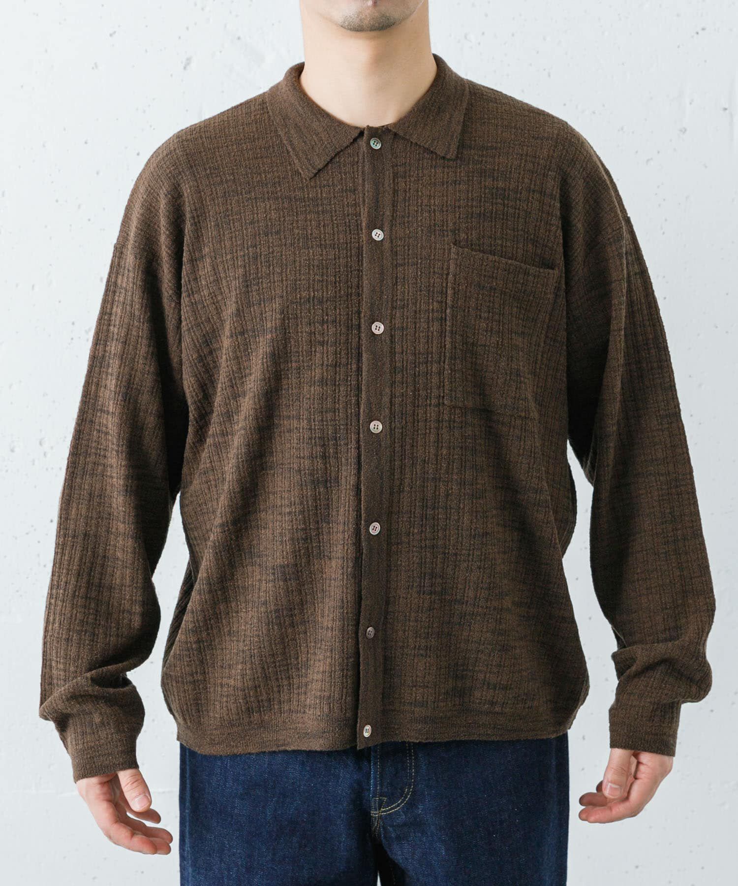 URBAN RESEARCH「crepuscule　Crepe Knit Shirts」|シャツ・ブラウス|