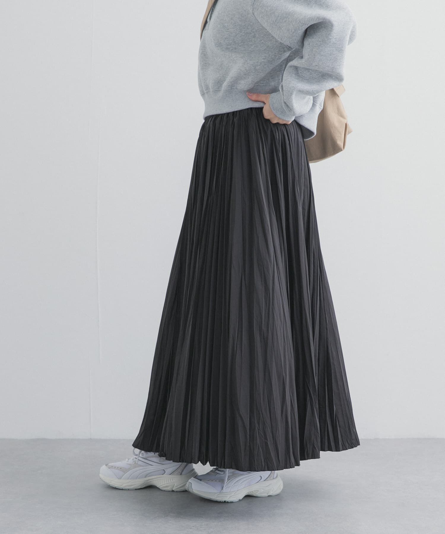 URBAN RESEARCH DOORS「タフタランダムプリーツスカート」|スカート|