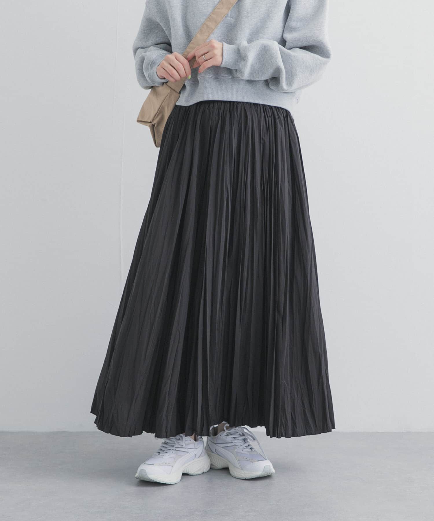 URBAN RESEARCH DOORS「タフタランダムプリーツスカート」|スカート|