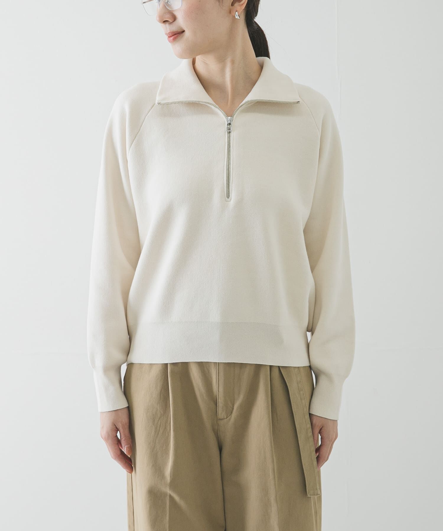 URBAN RESEARCH「ハーフジップスウェットニット」|スウェット・ジャージ|