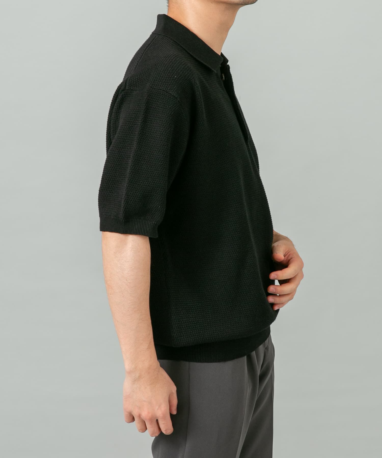 URBAN RESEARCH ROSSO「『WEB限定』変形カノコ半袖ニットポロ」|ポロシャツ|