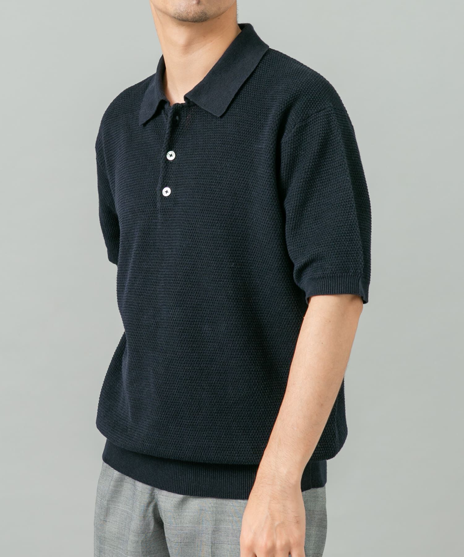 URBAN RESEARCH ROSSO「『WEB限定』変形カノコ半袖ニットポロ」|ポロシャツ|