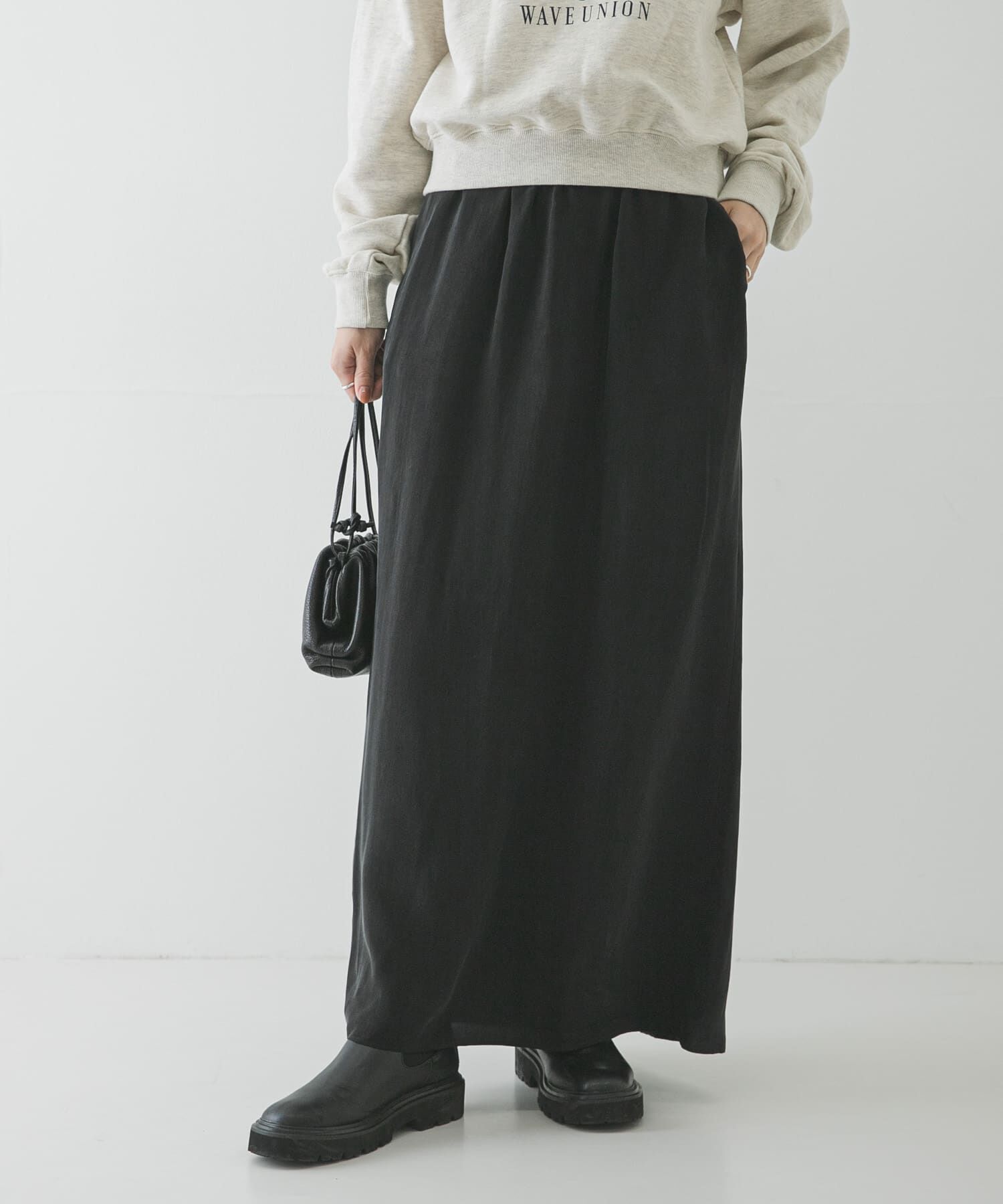 URBAN RESEARCH「キュプラギャザーIラインスカート」|スカート|