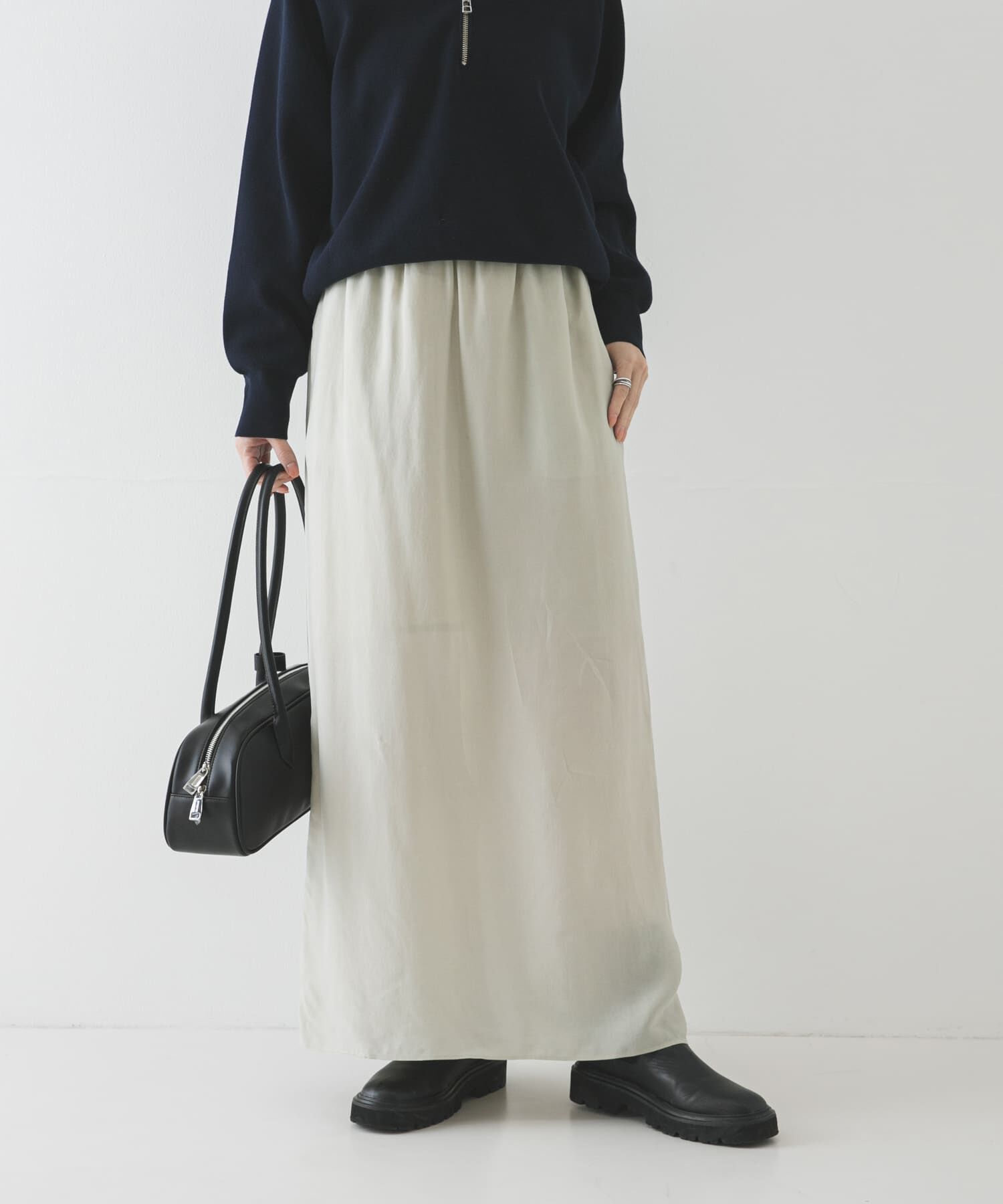 URBAN RESEARCH「キュプラギャザーIラインスカート」|スカート|