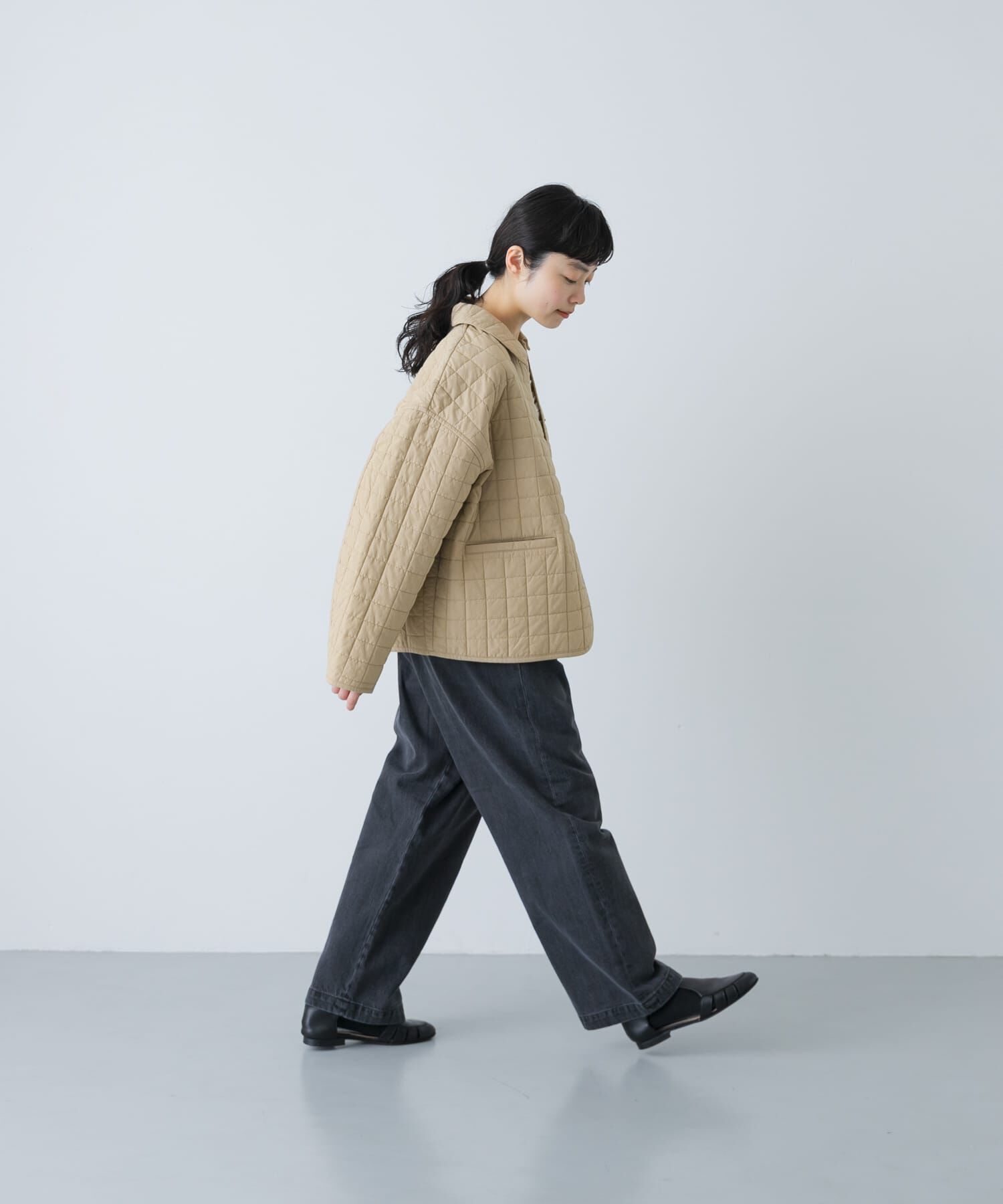 かぐれ「コットンキルトジャケット」|ダウン|