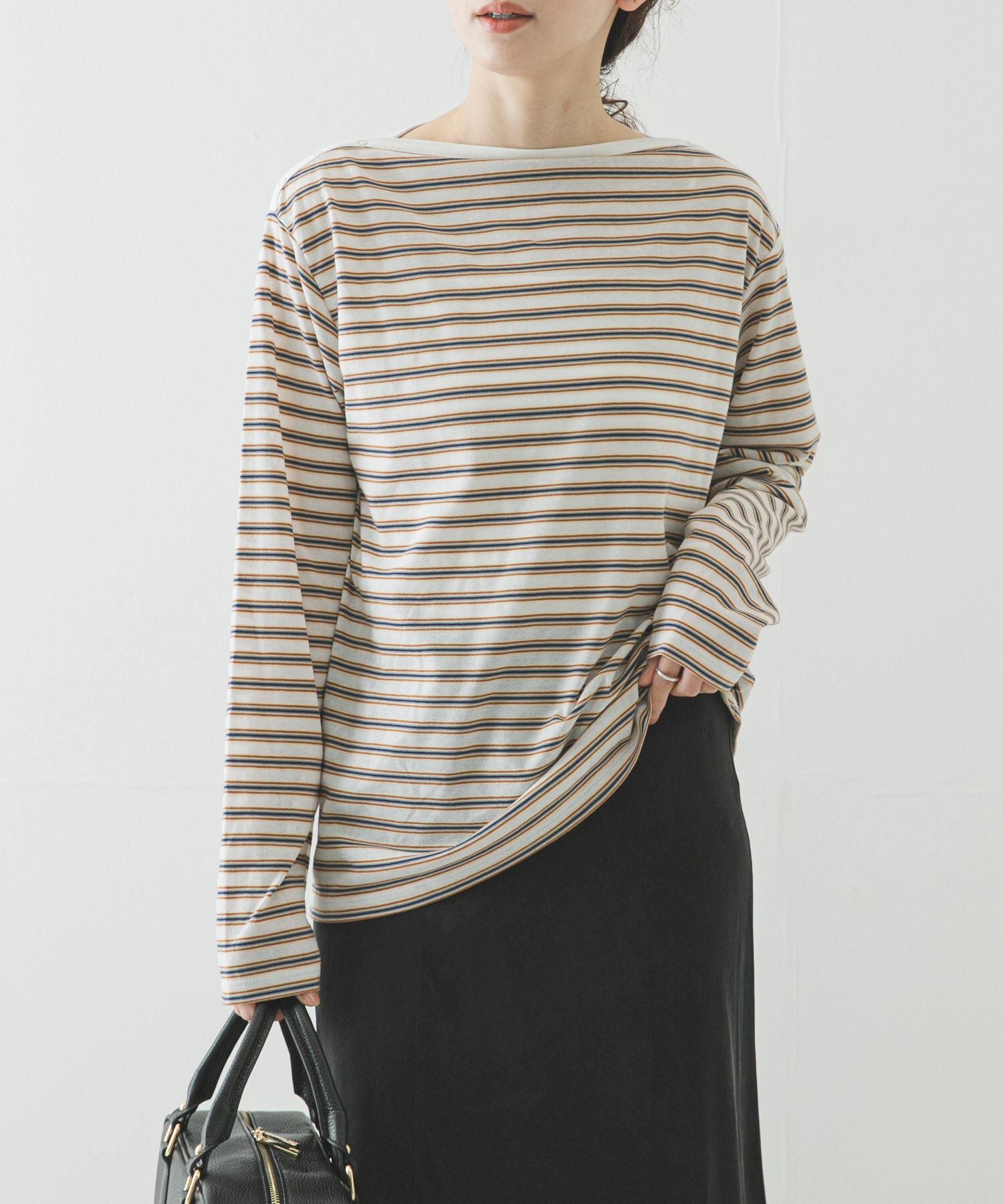 URBAN RESEARCH「マルチボーダー2WAYカットソー」|Tシャツ・カットソー|オフホワイト