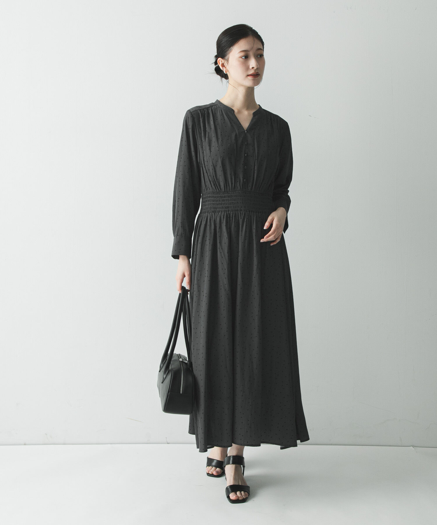 URBAN RESEARCH「ウエストシャーリングドットワンピース」|ワンピース|