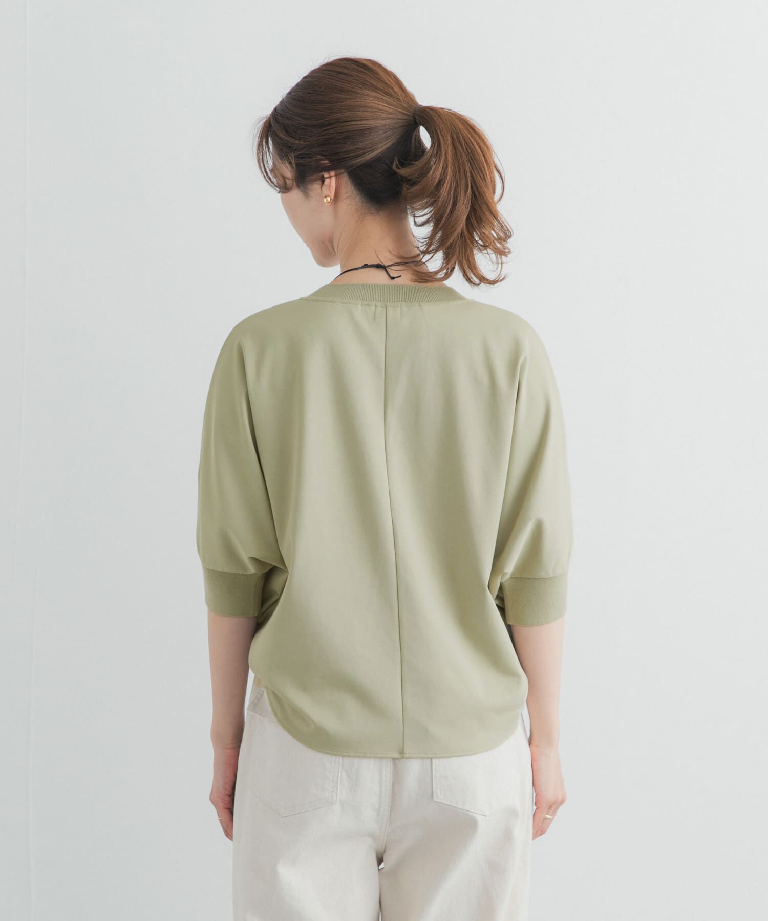 URBAN RESEARCH DOORS「ニットドッキングドルマン プルオーバー」|Tシャツ・カットソー|