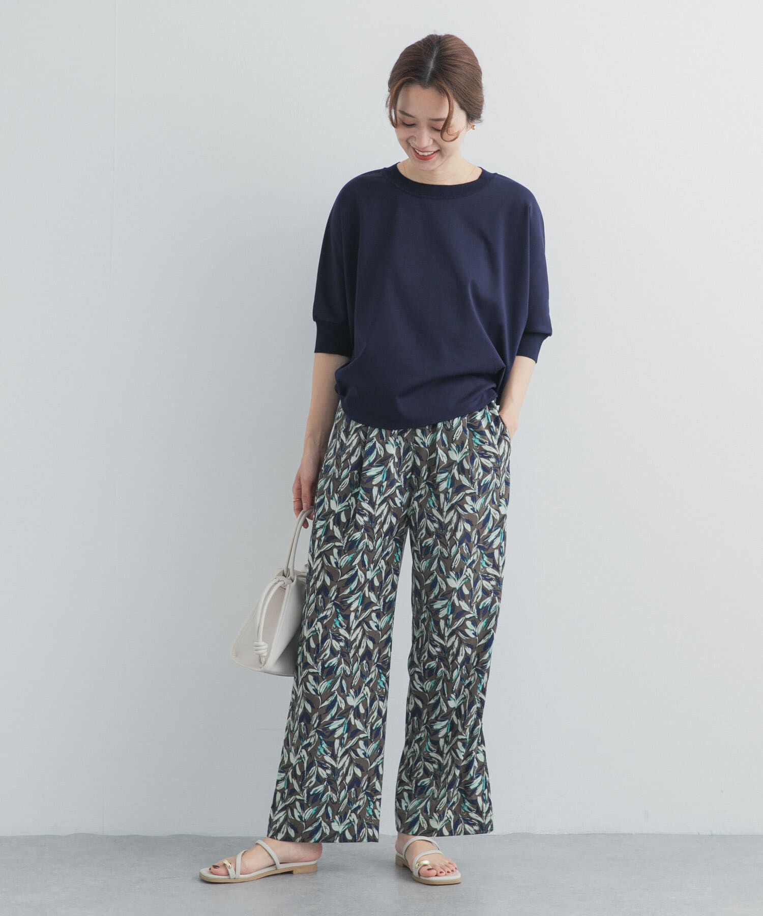 URBAN RESEARCH DOORS「ニットドッキングドルマン プルオーバー」|Tシャツ・カットソー|